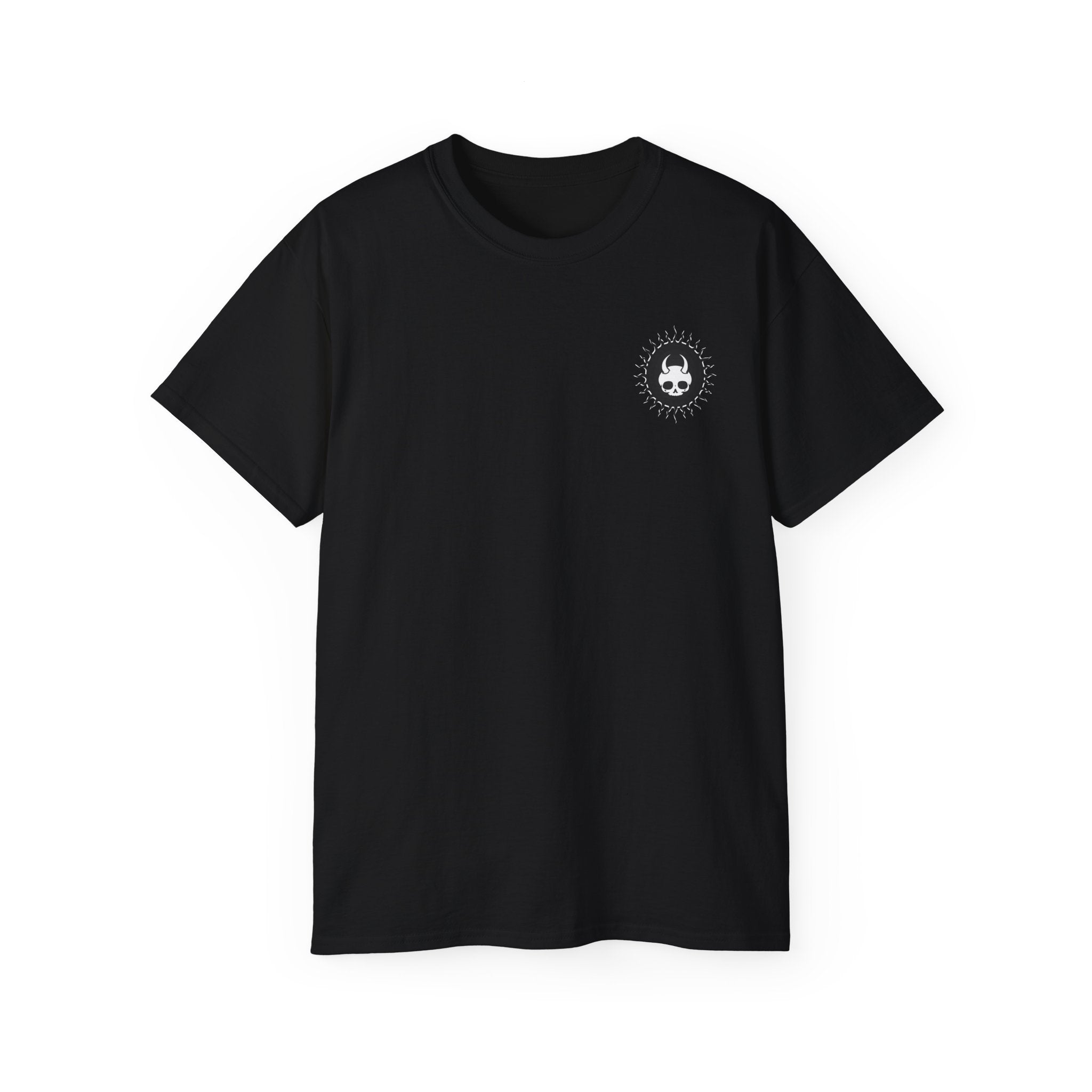 Live Among Demons - Unisex Cotton Tee (Back) - Damned Threads